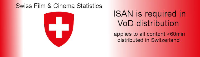 ISAN is required for VoD distribution in Switzerland